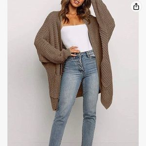 Long beige tan cardigan